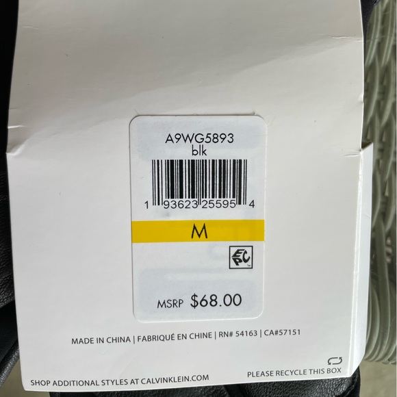 Calvin Klein Black Leather Gloves - Picture 2 of 9